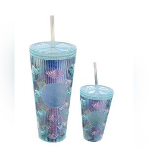 Starbucks Iridescent Mermaid Scales Tumbler Cold cup set
